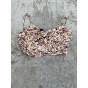 City Triangles Top Camisole Women's Size Small Multicolor Sleeveless Floral EUC‎